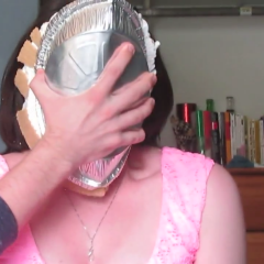 StrapOnPiegirls: Girl with 2 pies in the face