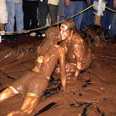 Plonk: A little girl-on-girl pudding wrestling from the vaults.