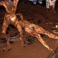 Plonk: A little girl-on-girl pudding wrestling from the vaults.