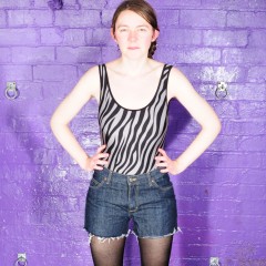 DungeonMasterOne: Chastity messy with milk!  A study of cut off denim shorts-filling.
