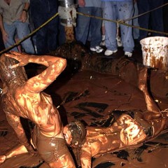 Plonk: A little girl-on-girl pudding wrestling from the vaults.