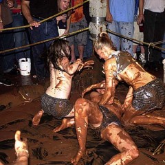 Plonk: A little girl-on-girl pudding wrestling from the vaults.