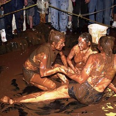 Plonk: A little girl-on-girl pudding wrestling from the vaults.