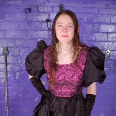 DungeonMasterOne: Chastity fills and covers her dress + opera gloves with custard and syrup!