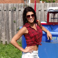 DunkTankFan: Bree Dunked in a Daisy Dukes Country Girl outfit
