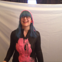 CandyCustard: Elizabeth in sexy cake battered PVC catsuit