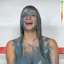 bosunbob: Photoset of Penny getting a great topless gunging