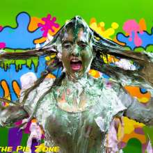 PieZone: Pig-Tailed and Pied!  Watch As This Mexican Hottie Gets All The Mess!