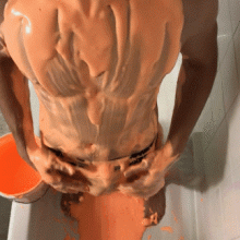 thinkhard: Watch me douse myself in orange cream