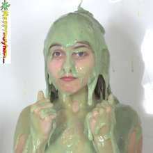 bosunbob: Photoset of gorgeous Chloe gunged in green