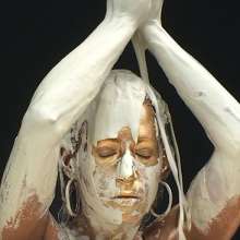 FOXY: Aude rolls in the colorful kaolin