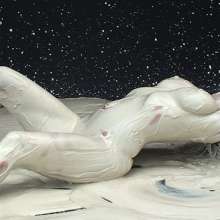 FOXY: Aude rolls in the colorful kaolin