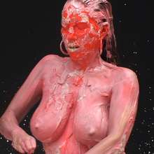 FOXY: Aude rolls in the colorful kaolin