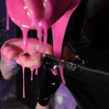 DungeonMasterOne: Latex lesbians Rosemary and Susie in rubber and lots of mess!  Free pics!
