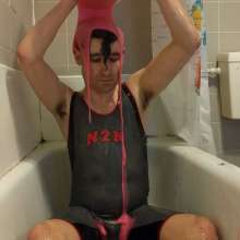 IKeepMineHidden: Roger Covers His Skin Tight Singlet With Slime and Gunge