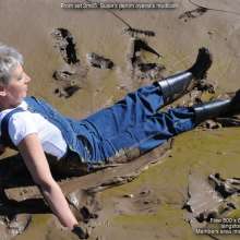 DungeonMasterOne: Langstonedale: Susie gets covered in mud in denim overalls!