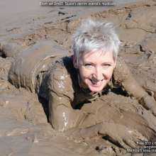 DungeonMasterOne: Langstonedale: Susie gets covered in mud in denim overalls!