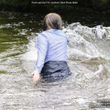 DungeonMasterOne: Langstonedale: Purity in the river in a uniform skirt and wellies!