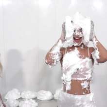 MostWam: Cassie and Mel Slapstick Stripped Foam Pies