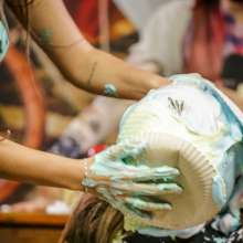 walking the plank: Zoe takes 30 pies in the face and Slimed!  Pie Challenge Program 12