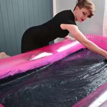 Stella: Stella gets messed up while she is dressed up in a pool of black gunge.