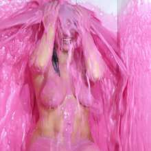 bosunbob: Photoset of Jamie gunged in pink on her comeback shoot