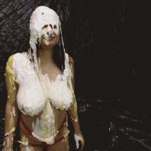 GirlsGetGunged: Kay is Naked, Hands Tied and Destroyed with Food