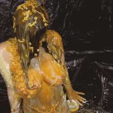 GirlsGetGunged: Kay is Naked, Hands Tied and Destroyed with Food