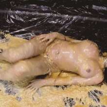 GirlsGetGunged: Kay is Naked, Hands Tied and Destroyed with Food