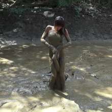 Jayce: Creamy Mud Massages Encased in Hosiery w/ Ariel!