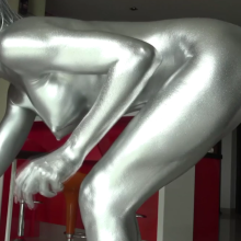 meeh11: Angel The Dreamgirl 4K Video Silver and Gold Bodypainting Sex