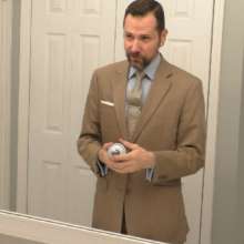 zave66: Play with some shaving cream... in a full suit and tie!