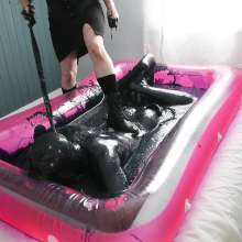 Stella: Stella forces her sub to get messy and fucks him in black goo.