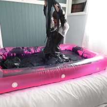 Stella: Stella forces her sub to get messy and fucks him in black goo.