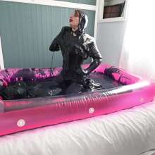 Stella: Stella forces her sub to get messy and fucks him in black goo.