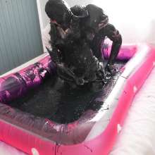 Stella: Stella forces her sub to get messy and fucks him in black goo.