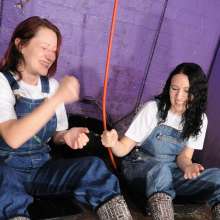 DungeonMasterOne: Hose of Trickling: Lucia and Honeysuckle play our wet tray sitting game!