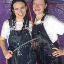 DungeonMasterOne: Hose of Trickling: Lucia and Honeysuckle play our wet tray sitting game!