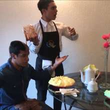 RevSlymsford: Waiter V Customer Piefight: John + Antony End up Naked