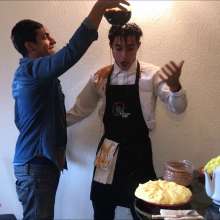 RevSlymsford: Waiter V Customer Piefight: John + Antony End up Naked