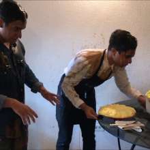 RevSlymsford: Waiter V Customer Piefight: John + Antony End up Naked