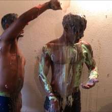 RevSlymsford: Waiter V Customer Piefight: John + Antony End up Naked