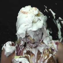 RevSlymsford: BDSM!  Sarah is tied up whilst Jessie trashes her with loads of gooey pies
