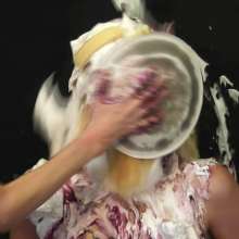 RevSlymsford: BDSM!  Sarah is tied up whilst Jessie trashes her with loads of gooey pies