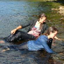 Perfectwetlook: Two Girls with the Horse