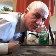 PublicShampoo: Soaked dress shirt n tie, doing the dishes... and.