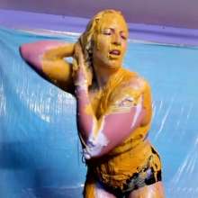 Darla DeVour: Darla Plays Messy Game with 130 Pounds of Condiments