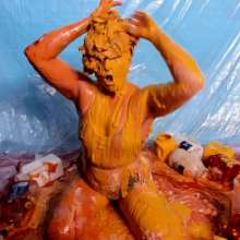 Darla DeVour: Darla Plays Messy Game with 130 Pounds of Condiments