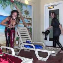 Jayce: Cosplay Pool Race to the Gowns... Dixie's Last Wetlook Vid!