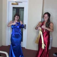 Jayce: Cosplay Pool Race to the Gowns... Dixie's Last Wetlook Vid!